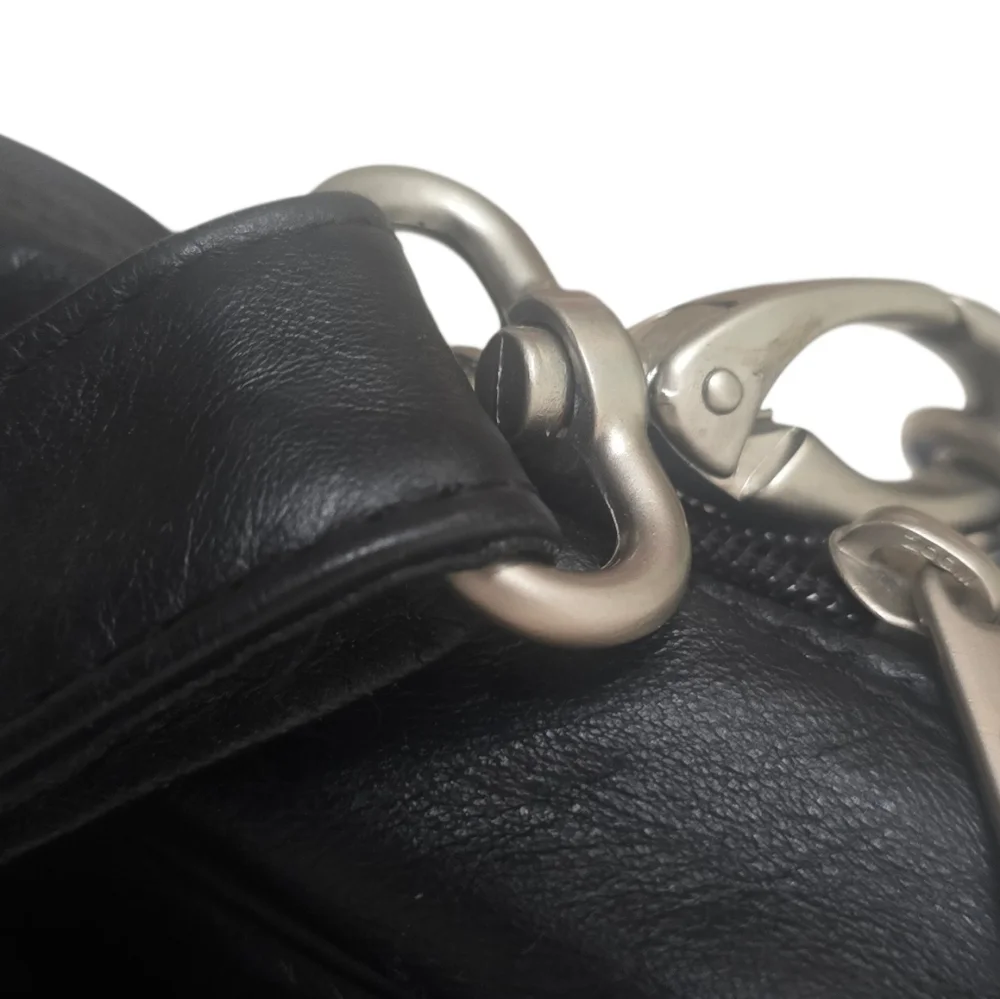 Samsonite Vintage Black Leather Computer Bag
